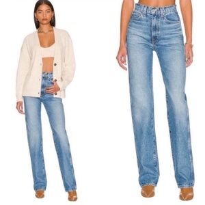 GRLFRND *NWT* Sara Super High Rise Slim Straight in Lenox Hill Revolve 36